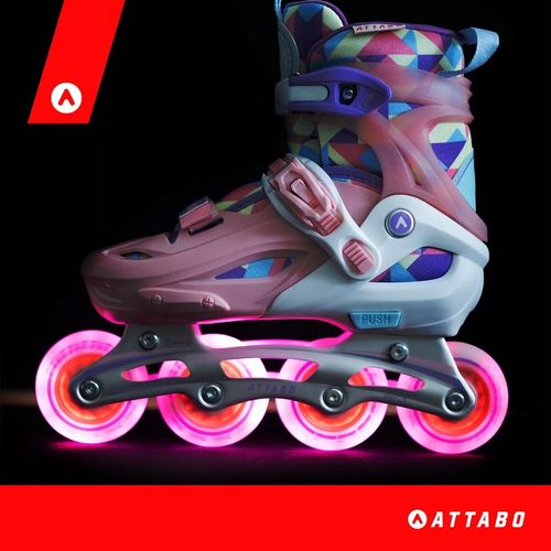 Łyżworolki dziecięce ATTABO Flashled regulowane r. 30-33 2w1 łyżwy i rolki na Arena.pl