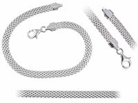 KLASYCZNY ELEGANCKI KOMPLET BISMARCK BRANSOLETA 20CM ŁAŃCUCH 42CM 8MM