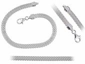 KLASYCZNY ELEGANCKI KOMPLET BISMARCK BRANSOLETA 20CM ŁAŃCUCH 50CM 8MM