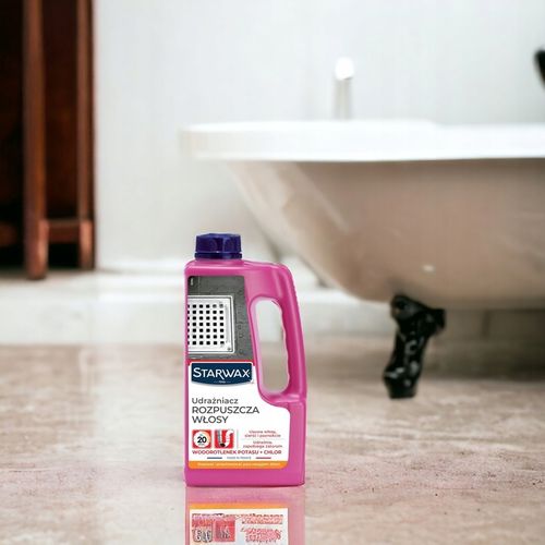 UDRAŻNIACZ ŚRODEK DO UDRAŻNIANIA RUR ROZPUSZCZA WŁOSY 900 ML STARWAX na Arena.pl