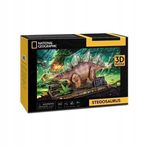 Puzzle 3D National Geographic Stegozaur - Cubic Fun zdjęcie 1