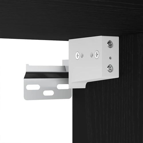 Szafka na Telewizor na Ścianę 4 pcs Czarny dąb 200 x 30 x 30 cm na Arena.pl