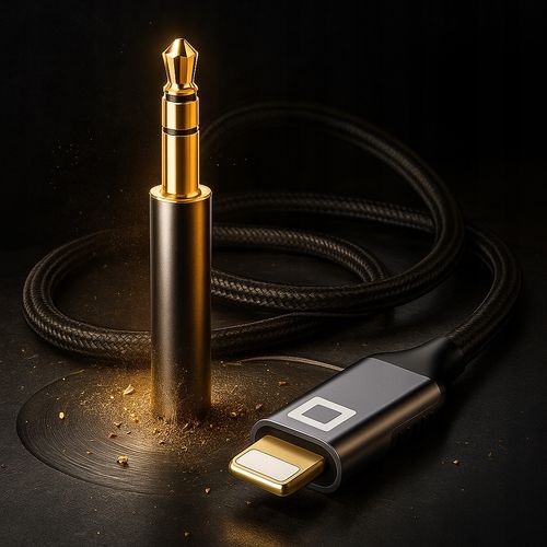 co2 kabel aux do iphone x 14 13 przejściówka adapter lightning mini jack 1m na Arena.pl