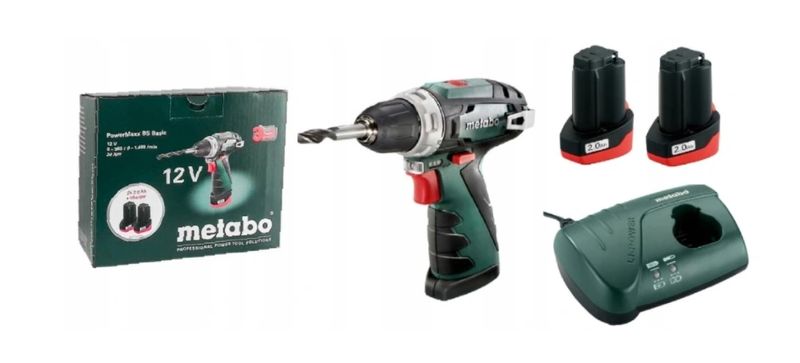 Wiertarka wkrętarka Metabo 12V 2x akumulator 2Ah zdjęcie 6