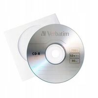 PŁYTY CD-R Verbatim 700MB x52 10szt koperty gratis