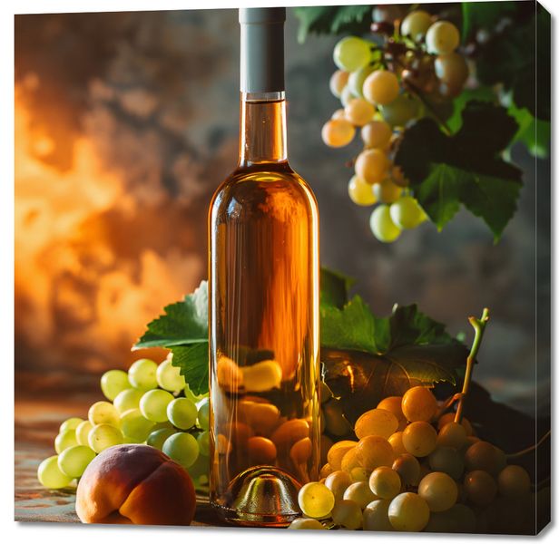Obraz 100x100cm Bursztynowe Wino zdjęcie 1
