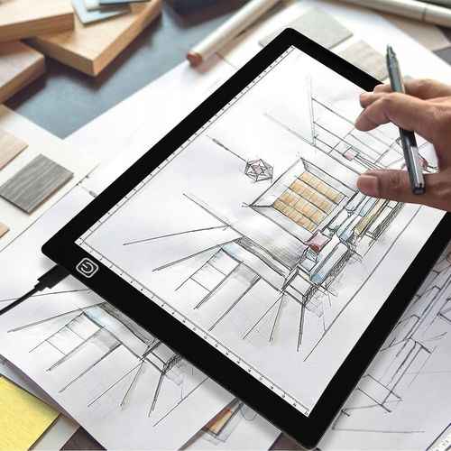 DESKA KREŚLARSKA A4 PODŚWIETLANA TABLICA LED TABLET GRAFICZNY DO RYSOWANIA na Arena.pl