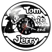 Zegar ścienny z płyty winylowej Tom i Jerry 1613.14