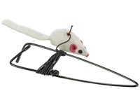 TRIXIE Mysz na gumie zabawka kota myszka do montażu na futrynie drzwiach