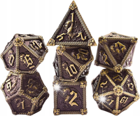 Kostki Kości Wielościenne do Gry Dungeons and Dragons Metalowe x7