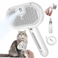 ELEKTRYCZNA SZCZOTKA GRZEBIEŃ NA PARE DLA PSA KOTA NAWILŻAJĄCA SIERŚĆ USB