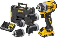 wiertarko-wkrętarka akumulatorowa + 4 głowice 12v 2*3.0ah - dw dcd703l2t
