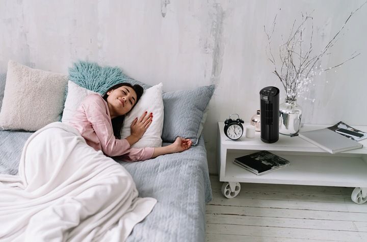 Wentylator kolumnowy HEVA PIX wiatrak biurkowy cichy stojący pilot LED zdjęcie 3