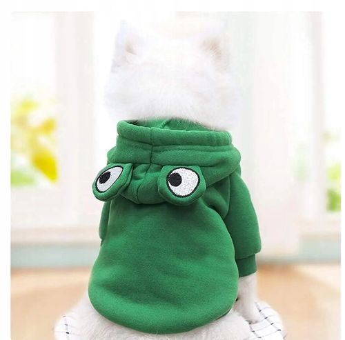 UBRANIE PRZEBRANIE DLA PSA KOTA BLUZA Z KAPTUREM ZIELONA ŻABA S na Arena.pl