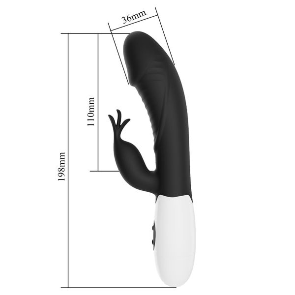 Pretty Love Rasmussen Dual Vibrator (Black Edition) zdjęcie 7