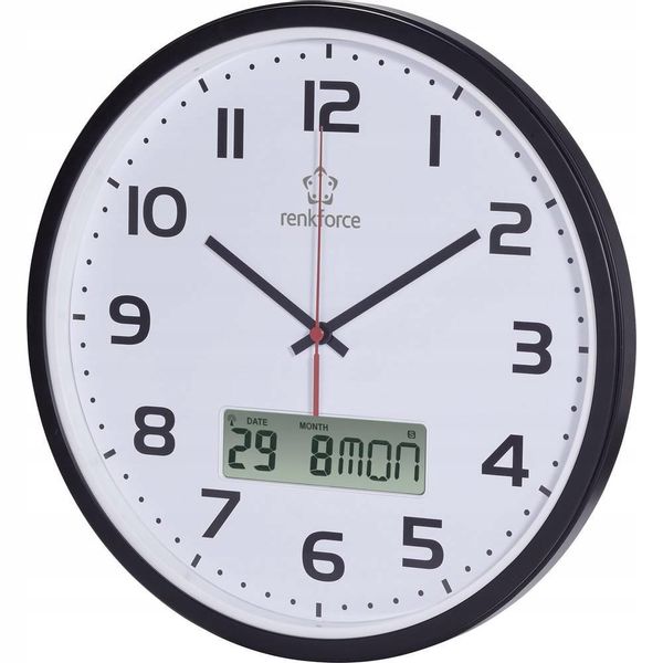 Zegar ścienny sterowany RADIOWO auto czas 32cm zdjęcie 3