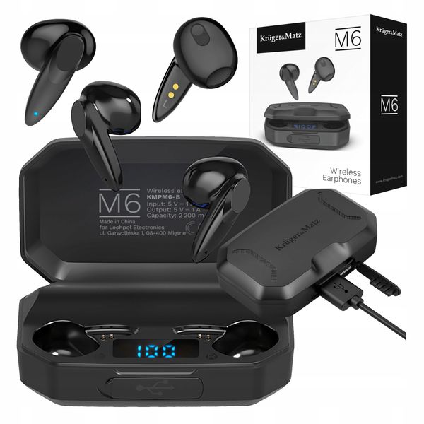 Słuchawki Bluetooth K&M POWERBANK ładowarka USB zdjęcie 1