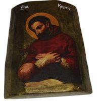Ikona Święty Karol patron chorych, seminarzystów, katechetów i duszpasterzy