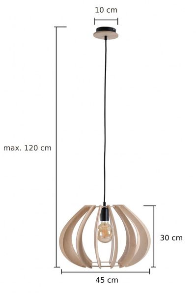 Lampa wisząca 1xE27 NORA NATURAL 642 zdjęcie 6