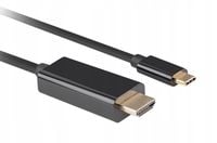 Kabel adapter Lanberg USB-C(M) - HDMI(M) 0,5m 4K 60Hz czarny