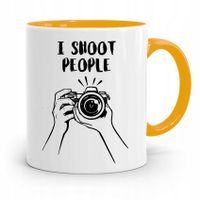 Kubek Żółty Fotografa I Shoot People Prezent Z Nadrukiem Ze Zdjęciem