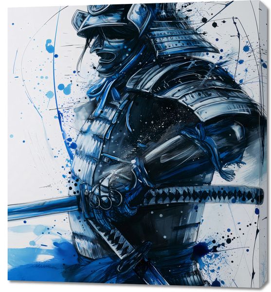 Obraz 90x100cm Samuraj w Błękicie zdjęcie 1