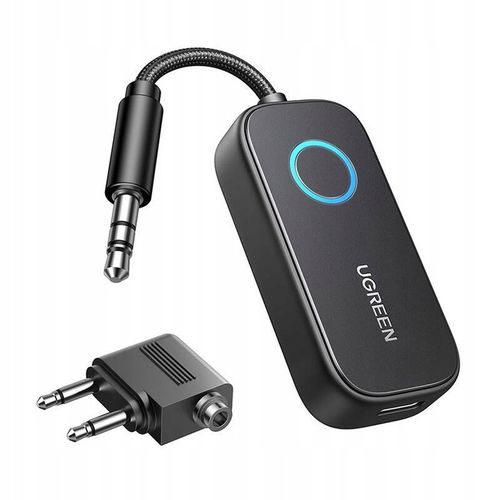UGREEN Nadajnik Odbiornik Bluetooth BT 5.3 Mini Jack 3.5mm 300mAh + na Arena.pl