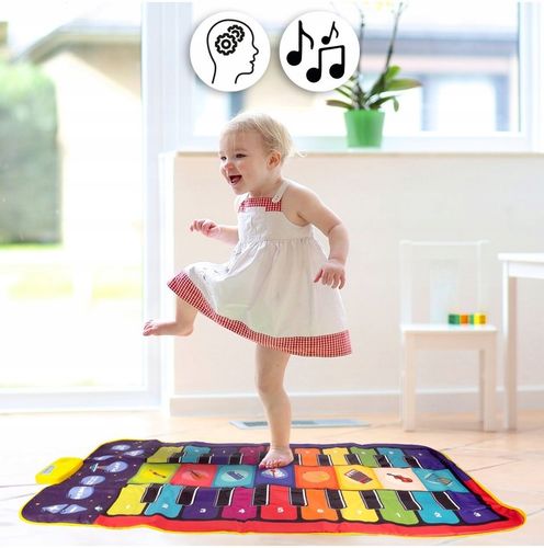 OGROMNA MATA MUZYCZNA DO TAŃCZENIA EDUKACYJNA INTERAKTYWNA GRA 140 X 70 CM na Arena.pl