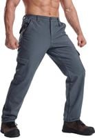 Męskie Spodnie Myśliwskie Softshell Wodoodporne Szare Kamuflaż 3XL