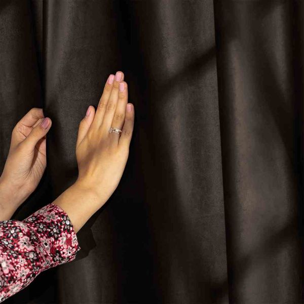 CURT/AH/VELVET/EYELETS/D.BROWN/140X245/1PC zdjęcie 8