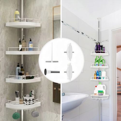 PÓŁKA ŁAZIENKOWA NAROŻNA POD PRYSZNIC TELESKOPOWA DO ŁAZIENKI KOSMETYK 305c na Arena.pl