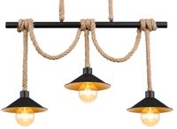 Lampa wisząca Diana 15690-3H loft do salonu czarna złota