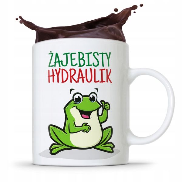 Kubek Prezent Dla Hydraulika Żajebisty Hydraulik Z Nadrukiem Ze Zdjęciem zdjęcie 1