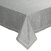 Obrus z białą lamówką MEGI 140X220 popielaty