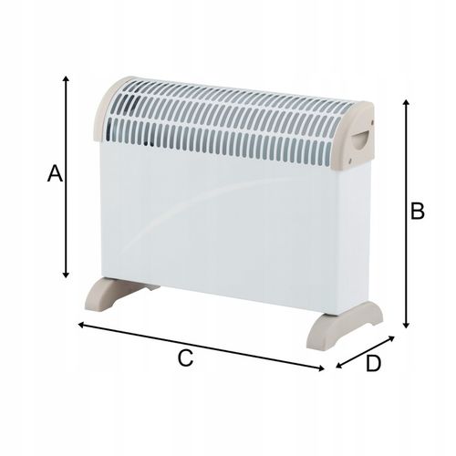 GRZEJNIK ELEKTRYCZNY KONWEKTOROWY TERMOSTAT 3 TRYBY 750W 1250W 2000W NAWIEW na Arena.pl
