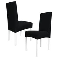 Pokrowiec na krzesło elastyczny uniwersalny pokrowce meble krzesła czarny