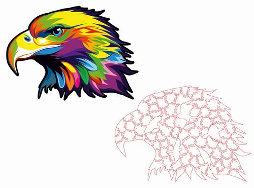 Puzzle Drewniane dla dzieci i Orzeł Eagle w pudełku drewnianym na Arena.pl