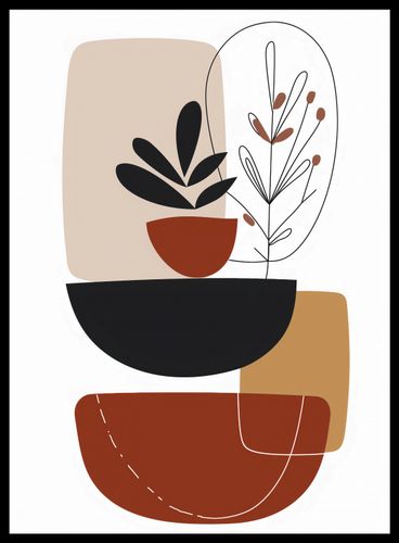 Plakat 40x55cm Botaniczna Abstrakcja na Arena.pl