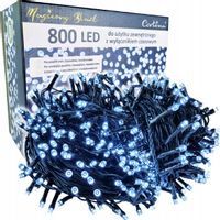 LAMPKI CHOINKOWE 800 LED TIMER ATEST ZEWNĘTRZNE