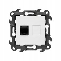 Simon 24 Gniazdo komputerowe pojedyncze RJ45 kat. 6 biały N61.01/11