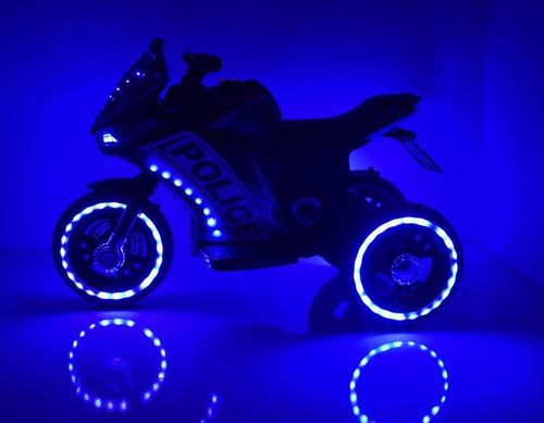 DUŻY MOTOR ŚCIGACZ STRONG 2 EXCLUSIVE, ŚWIECĄCE KOŁA, 3 KOŁOWY/HT6188 na Arena.pl