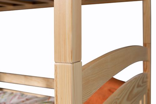 Łóżko ZOSIA piętrowe drewniane trzyosobowe SOSNA 90x190 dla dzieci na Arena.pl