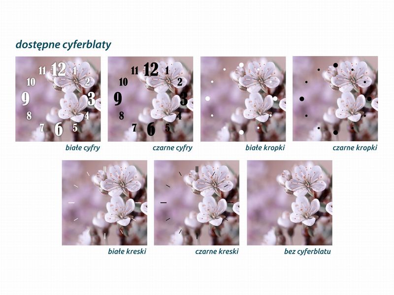 ZEGAR SZKLANY OKRĄGŁY - Orchidea zdjęcie 3