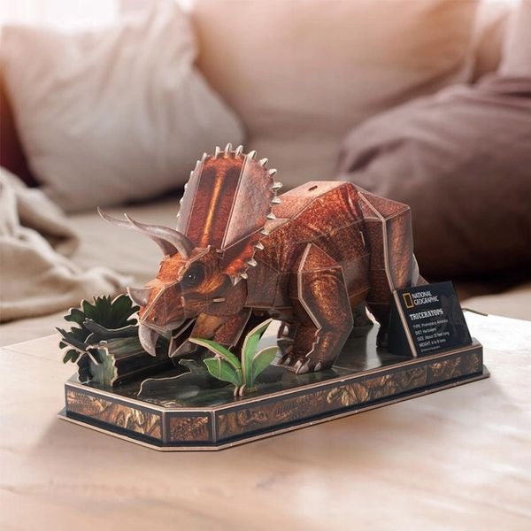 Puzzle 3D National Geographic Triceratops - Cubic Fun zdjęcie 8