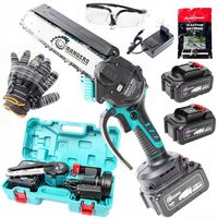 PIŁA ŁAŃCUCHOWA AKUMULATOROWA 48V PILARKA 6" 2x AKU ZE SMAROWANIEM MOCNA