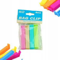 KLIPSY 8CM 4 SZT ZAMYKANIE TOREBEK KLAMERKI DO OPAKOWAŃ ŻYWNOŚCI