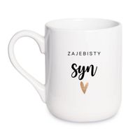 KUBEK "ZAJEBISTY SYN" Wzór - Elegant Coffee 330 ml