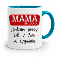 Kubek Błękitny Dla Mamy Mama Sp. Z O.o Prezent Z Nadrukiem Ze Zdjęciem