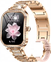 SMARTWATCH DAMSKI CYRKONIE ROZMOWY POŁĄCZENIA POWIADOMIENIA MENU PL