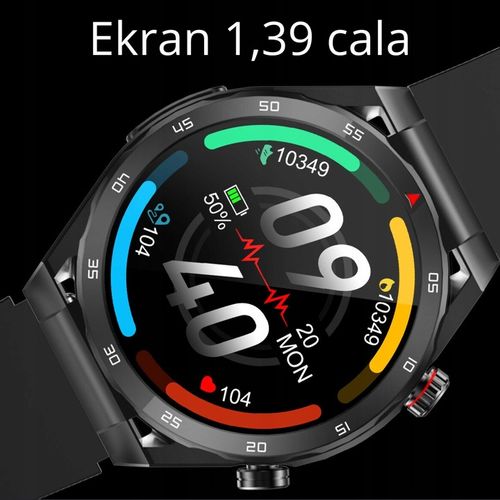 SMARTWATCH ZEGAREK MĘSKI GLUKOZA POMIAR CUKRU EKG CIŚNIENIE MENU POLSKIE na Arena.pl